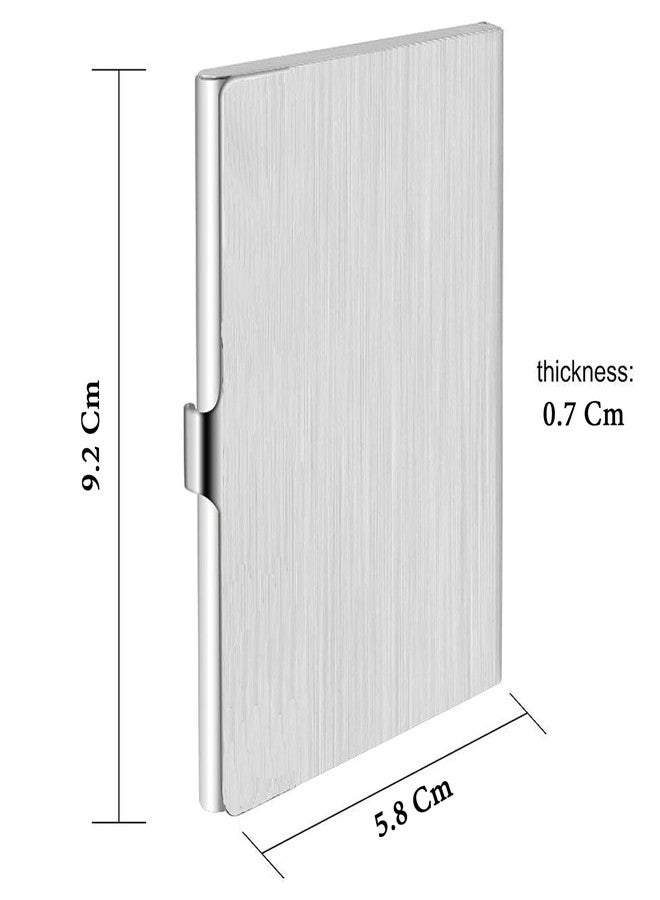 DAHSHA Men's & Women's Stainless Steel Pocket ATM Visiting Credit Card Business Card Case Holder (Silver-5.8 x 0.7 x 9.2) - Image 2
